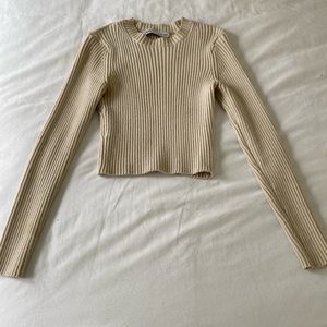 ZARA | rib-knitted top